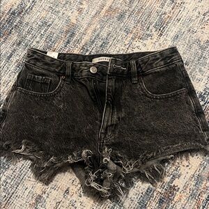 High rise PacSun black jean shorts